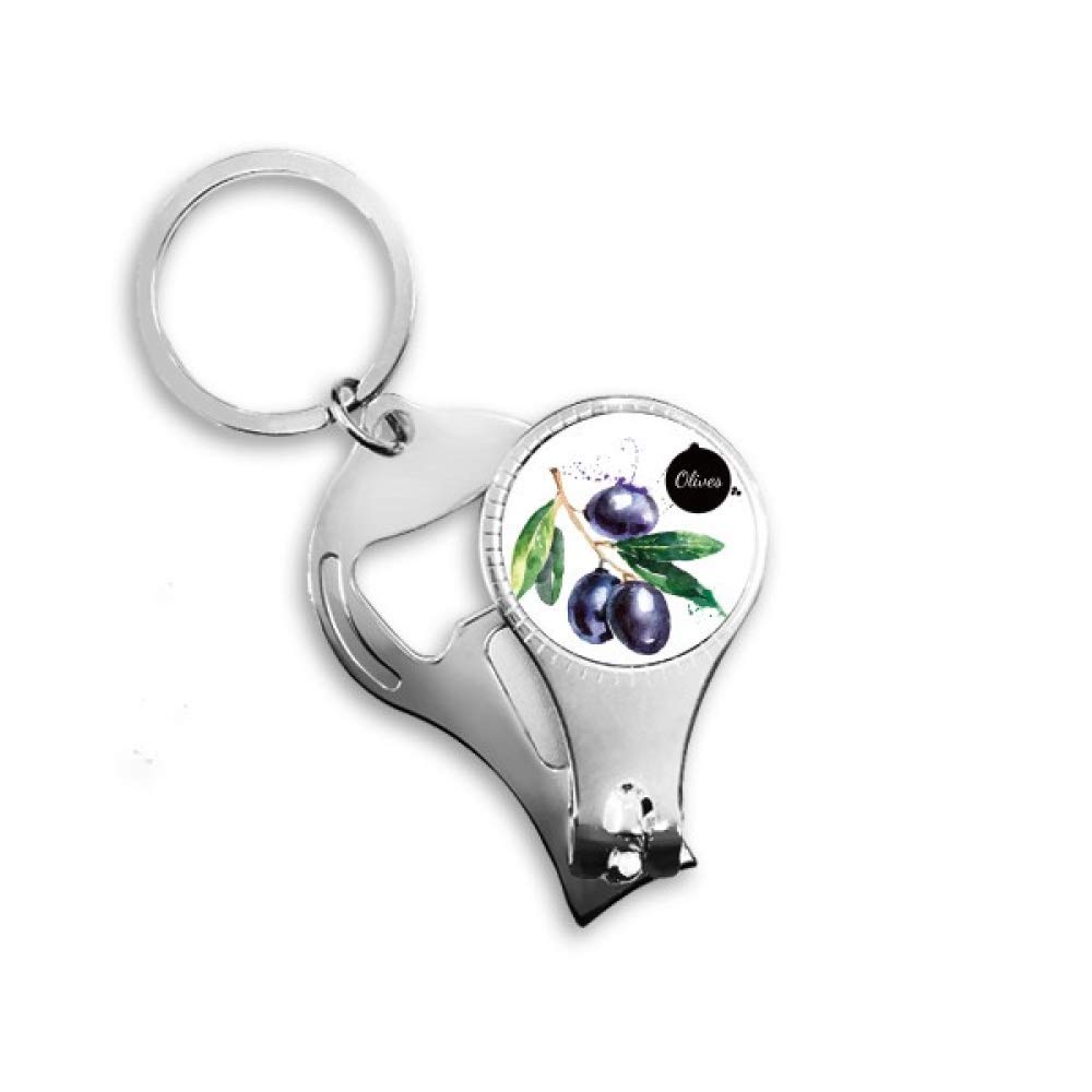 Clip ongles olives fruit aquarelle pour manucure originale