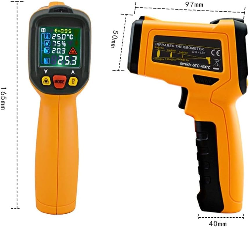 Cyfrowy Laserowy Termometr Na Podczerwień Higrometr Typ K Światło Uv Elektroniczny Czujnik Temperatury Miernik Wilgotności Pirometr