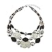 BOCAR Personalized Layered Strands Turquoise Statement Chunky Necklace for Women Gifts (NK-10124-white)