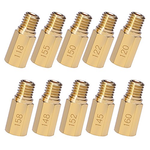 Saihisday Set of 10 Main Jet Replacement for OKO KOSO PE PWK Carburetor Available Size 80-200