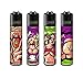 Produktbild Clipper® Feuerzeuge - 420 Girls - 4er Set - 93 + GRATIS DHOBIA Sticker