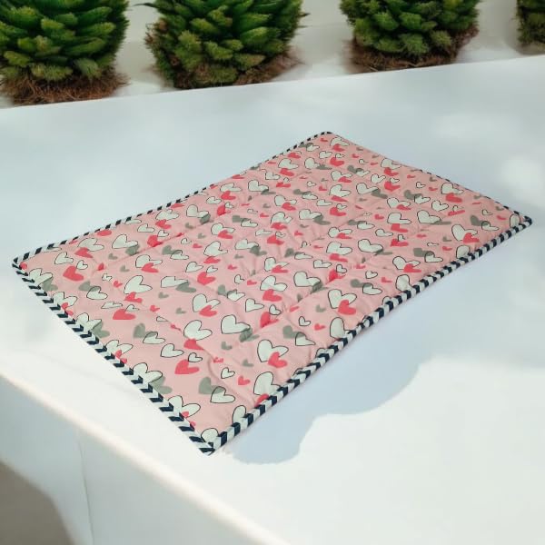 Fabrify 100% Cotton Newborn Baby Godadi, Baby Bed, Mattress, Rilka, Bedsheet (0-6 Months, Multi Color)(70x50 CM, Pink) 2