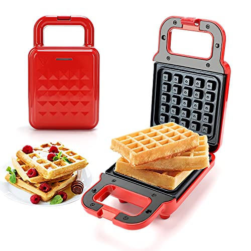 Mini Waffeleisen, FOGARI Antihaft-Beschichtung Waffeleisen, 700W Haushalts waffelmaschine mit Schließvorrichtung, zum…