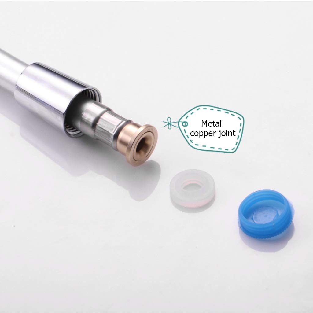 Flexibler PVC-Brauseschlauch, 1,5 m, silberfarben, glatt geflochten, für Handbrause, Badezimmer-Ersatzschlauch, einfache Installation, auslaufsicheres Design