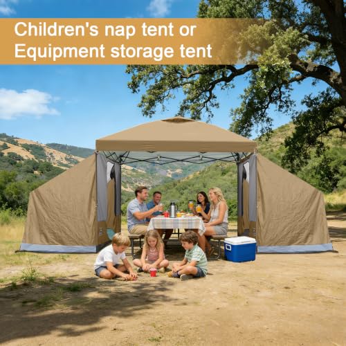 Image of KAMPKEEPER Side Tent,1 /2 Person Camping Tent for 10' x 10' Pop Up Canopy