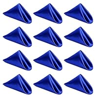 MILVOWOC Tovaglioli In Raso Azzurro 50x50 Cm – Confezione Da 72, Morbidi E Riutilizzabili Per Matrimoni E Feste