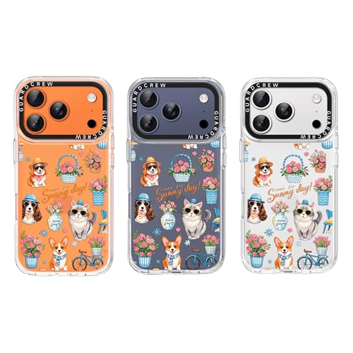 GuardCrew Capa para iPhone 17 Pro Max, [proteção contra quedas de grau militar de 3,8 m à prova de colisão] [anti-descascar] Capa de telefone fina à prova de choque de TPU transparente para iPhone 17