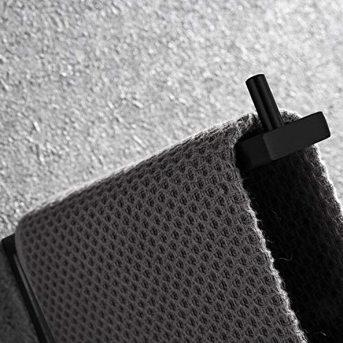 Porte-serviette mural moderne noir mat pour une routine fluide au réveil