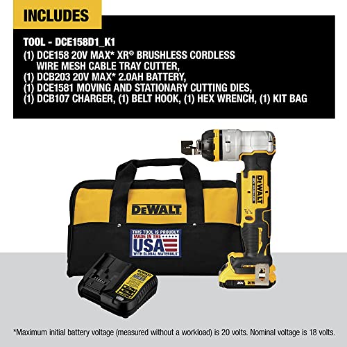 Dewalt 20V Max Xr Wire Cutter Kit, Cuts Carbon Steel And Stainless Steel Wire, Cordless, Battery And Charger Included (Dce158D1) #TOP1