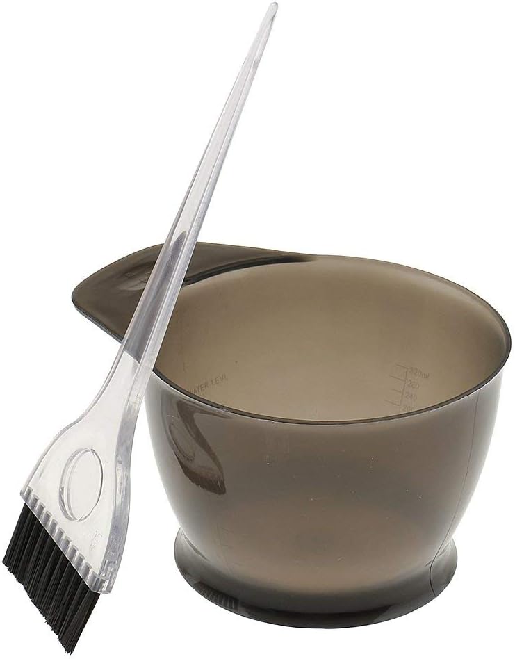 U-M pulabo Hair Color Mixing Bowl with Brush, 2pcs/Set Gray Durable and Useful Beautiful : Beauty & Personal Care