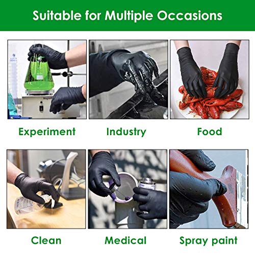 100pcs Disposable Gloves,Shipped from The US and Arrived in 7-10 Days,100pcs,Latex Free,Powder Free,Soft Industrial Gloves,Cleaning Glove for Home Use(Color:Black; Size:L) - Thumbnail 6