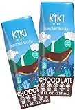 Kiki Milk Plant Based Milk - Organic Chocolate Milk - On-The-Go Calcium & Magnesium Source - Gluten, Gum, Soy, Glyphosate Free, Non-GMO, Non-Dairy - Shelf Stable Single Serve Cartons - 8 oz Pack of 12