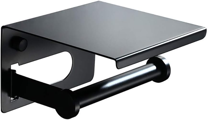 CZPF Punch-Free 304 Stainless Steel Black Paper Towel Holder Roll Holder Toilet Toilet Paper Holder