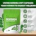 Pure Moringa Softgel, Moringa Leaf Extracts, 120 Day Supply, 30:1 Ultra-Concentrated Liposomal Tech 98% Absorption, Complete Green Superfood, for Energy, Skin, Immune & Gut Health