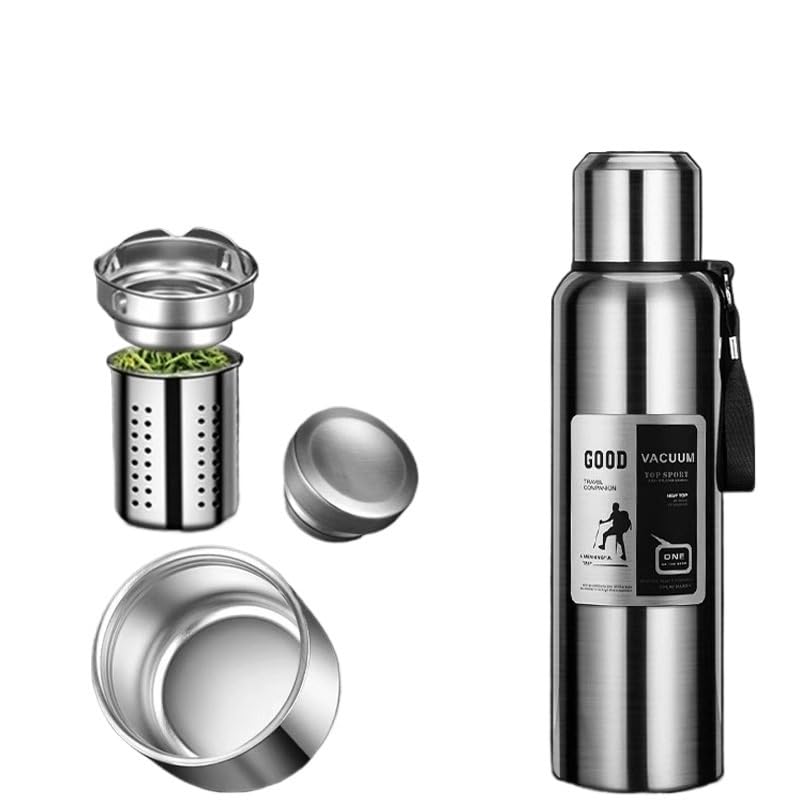 Thermos Mug Long-lasting 72 Hours Large Capacity 316 Stainless Steel Men's Outdoor Travel Mountaineering Portable.(Just natura 800ML)
