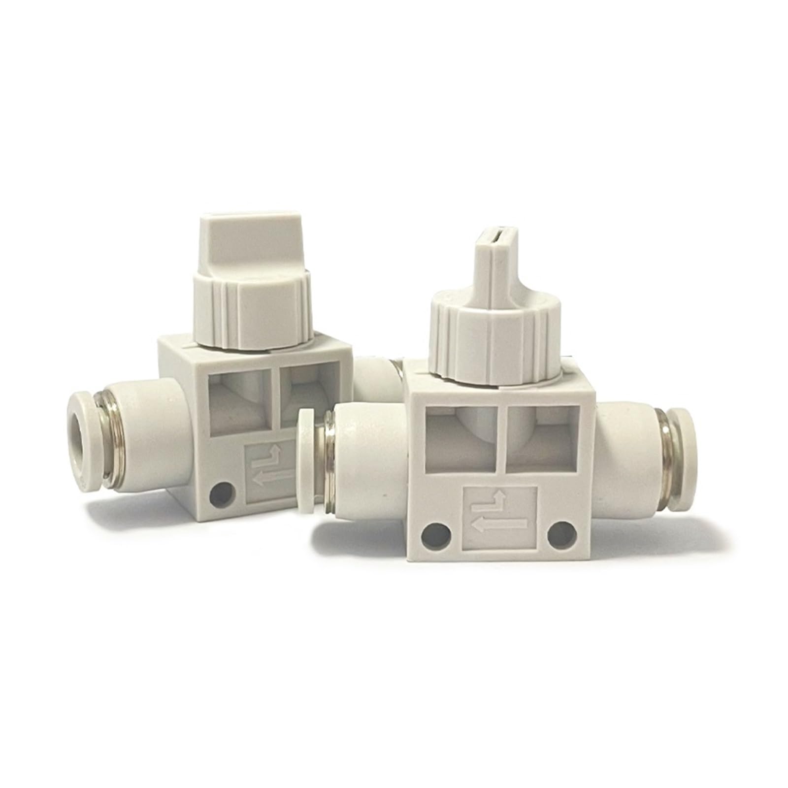 Valve de tuyau manuelle HVFF raccord pneumatique blanc de 4mm pour tube à air en lot de 30 pièces