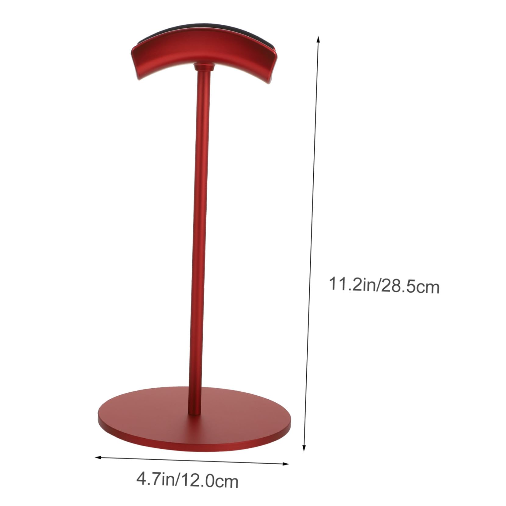 Supporto per Cuffie da Gaming in Lega di Alluminio e Gomma, Organizzatore Portatile per Auricolari da Scrivania Rosso Design Curvo Liscio, per Giochi al Computer