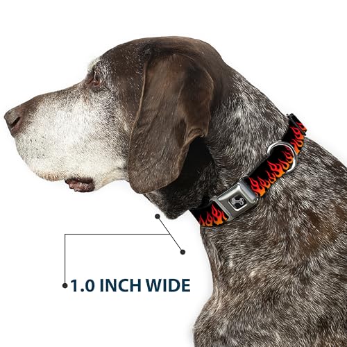 Collier de chien Buckle Down Flames grand format résistant aux tractions - 7