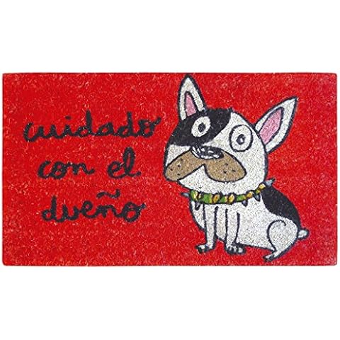 Laroom Felpudo Antideslizante Yute Rojo 40x70cm Cover