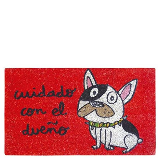 Laroom Felpudo, Yute, Rojo, 40x70cm