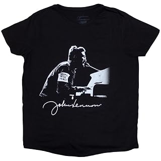 Ladies John Lennon People For Peace officiel Femmes Dames T-shirt - Les Beatles, Paul McCartney, John Lennon, RIngo Starr, George Harrison