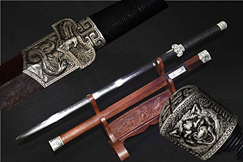 GLW Sword Strong Wushu Fight Sword Katana Jian Sharp Damascus Steel Blade Full Tang