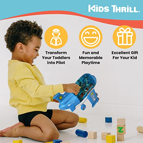 Kidsthrill Kids Airplane Toy, Bump & Go Technology, Toy Airplane With Flashing Colorful Lights Music & Airplane Sounds, Toys For Boys & Girls 3-12, Toddler Airplane Toys For 3 Year Old And Up #TOP6
