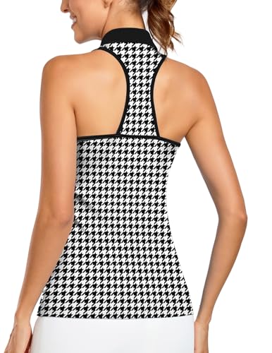 Women's Golf Shirts Tank Tops Sleeveless Tennis Polo Racerback with Collar Athletic Tanks Quick Dry