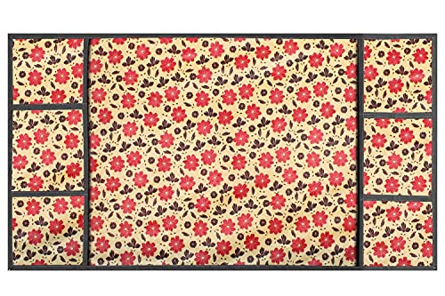Image of Stylista Refridgerator top Cover Suitable for Samsung RR21C2H25CR /HL, 189 Liter Fridge, Dimension (WXD) 71x109 CM, Sprig Pattern Multicolor