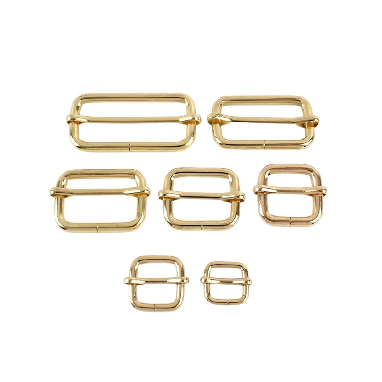 30 hebillas de cinturón de metal de 13 a 50 mm, tres deslizantes, hebillas de rodillo formadas por alambre, accesorios de hardware