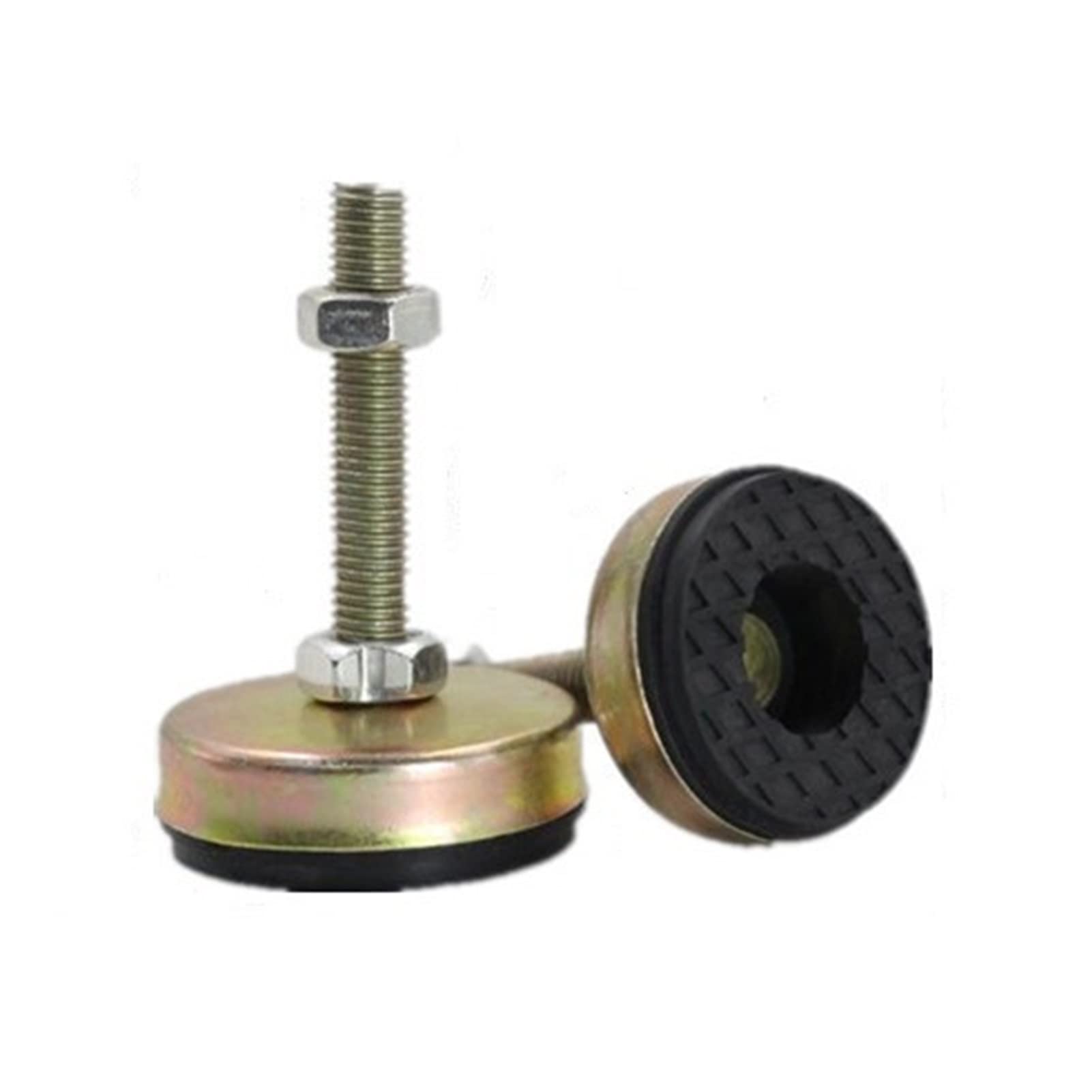 M16, M12 Enderezadores de piernas ajustables roscados Hierro galvanizado Antivibración Pies autonivelantes Diámetro de la base 2.1 pulgadas, 3 pulgadas, Adecuado for bancos de trabajo, gabinetes ( Col