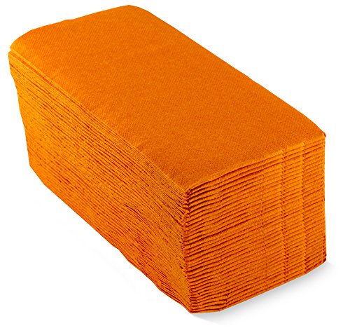 Morigami, Servilleta Rectangular, Pliegue 1/8, Punta Punta, Naranja, 80 servilletas Cover