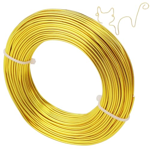 Alambre de aluminio dorado de 1.5mm para alta bisutería y coronas florales elegantes