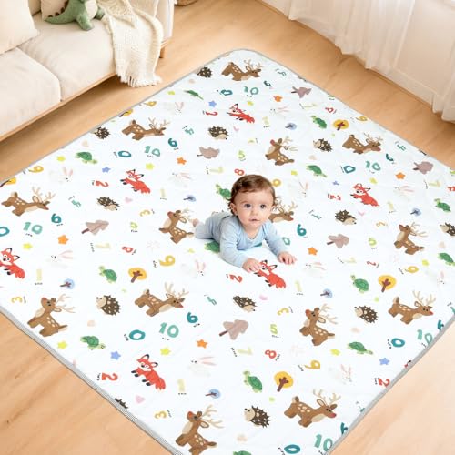 Sicurezza e Materiali Ecocompatibili: Realizzato in Cotone e Fibra di Poliestere di Qualità Premium e Sicura, Questo Tappeto per Bambini è Progettato per Attutire gli Urti e Proteggere il Bambino Durante le Sue Attività. La Sua Costruzione Resistente e Spessa da 2cm Garantisce Una Protezione Ottimale Contro Cadute Accidentali