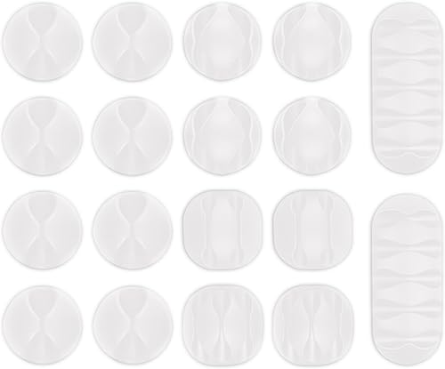 gunhunt 16 soportes autoadhesivos para cables, organización de cables, soportes multiusos para clips de cable, clips de soporte de almacenamiento,