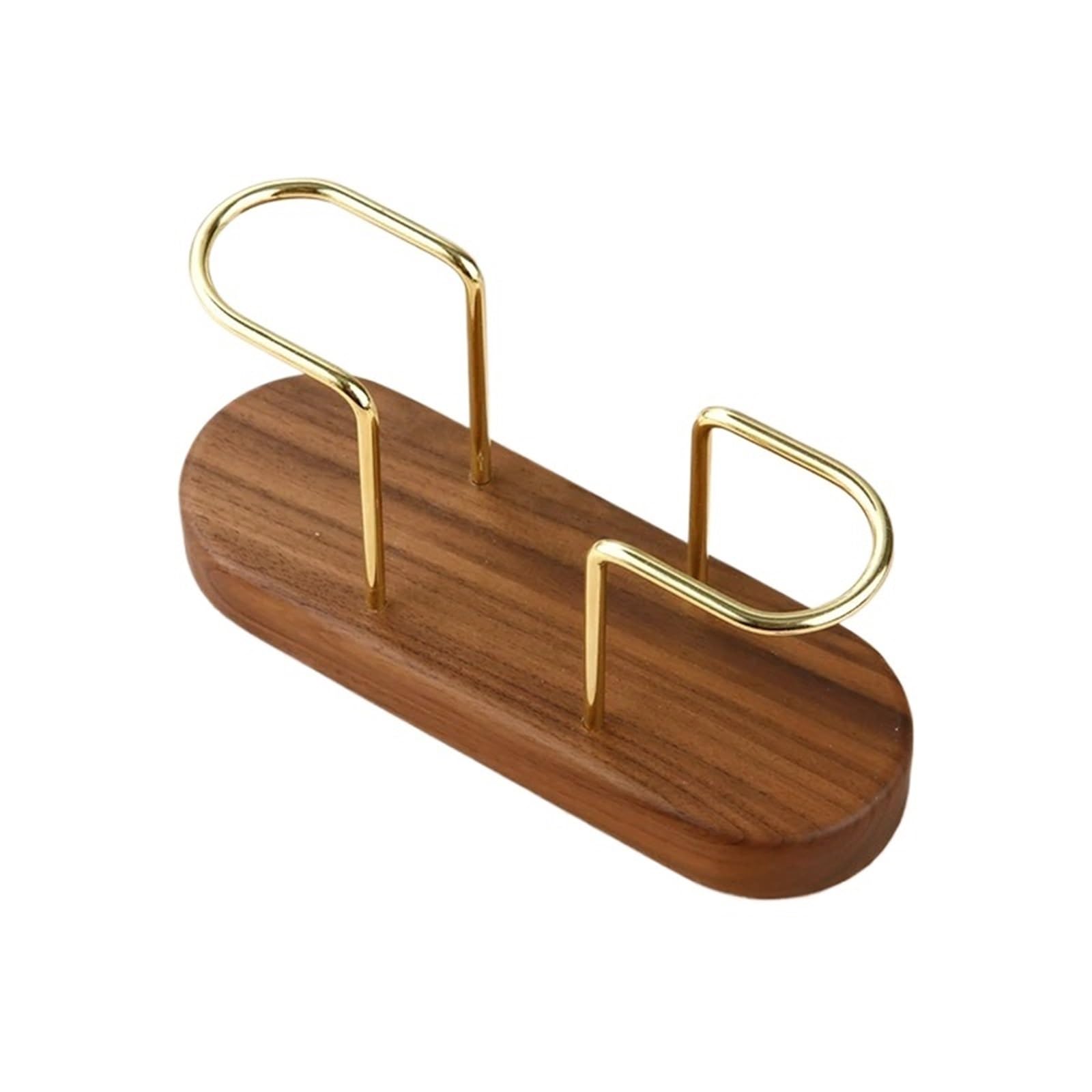Soporte de papel tisú madera, servilletero metálico, vajilla, caja pañuelos, almacenamiento, organizador escritorio, suministro para Cocina(Golden)