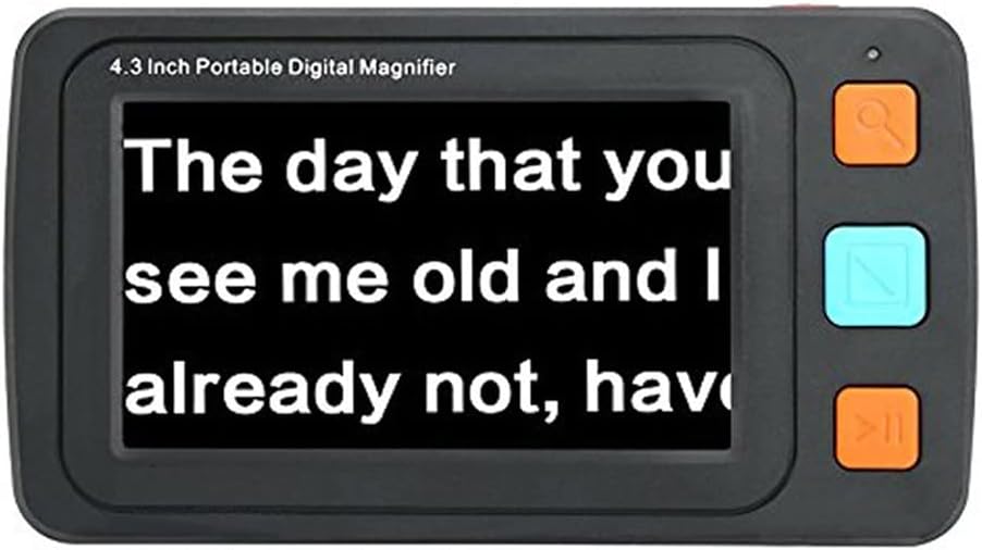 4.3In Digital Reading Aid, 4X-32X Zoom, for Low Vision People Reading Writing Viewing Book, Multi-Color Mode, AV/TV Output(Black)