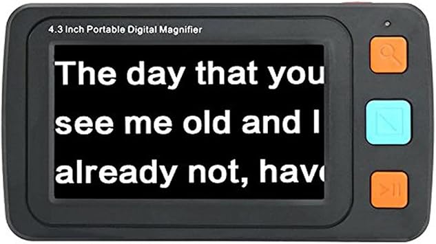 Electronic Reading Aid for Low Vision with 4.3In Screen, 4X-32X Zoom, AV/TV Output, Multi-Color Mode, for Low Vision People Reading Writing Viewing Books Color Black Chaser of Light