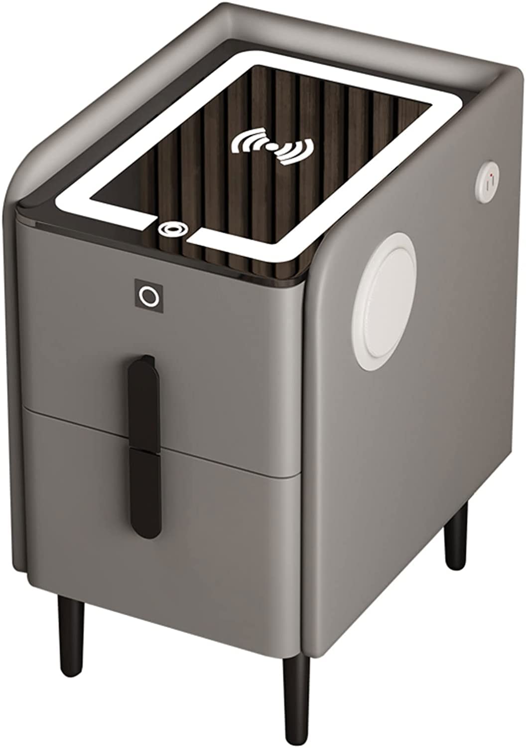 Grande table d'appoint avec 2 tables de chevet dotées de station de charge USB