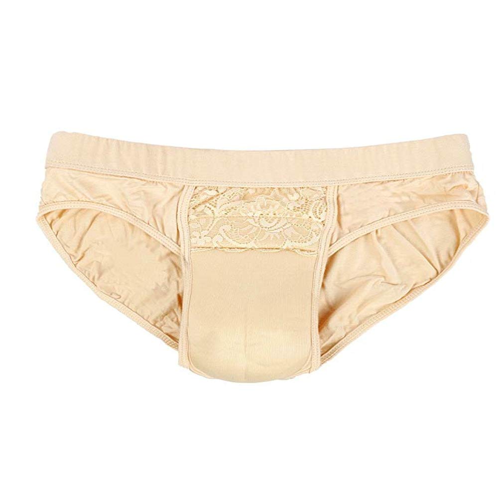 FAYUN Men’s Hiding Gaff Panty for Crossdress Transgender Apparel (Small, Skin)