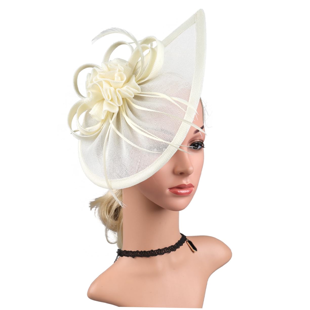 Holibanna Sombrero De Coctel Tocados Sombreros Para Mujer Gorras Para Mujer Diadema De La Década De 1920 Sombrero Diadema Diademas Con Estilo Para Las Mujeres Beige Malla