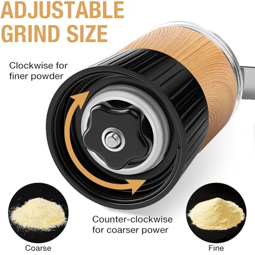 Image of Small Portable Pill Crusher Grinder to Fine Powder for Elderly (Wood)