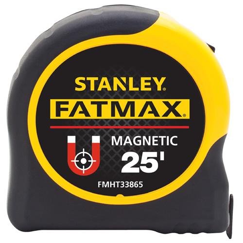 Stanley FatMax 25 ft. L x 1.25 in. W Magnetic Tape Measure Yellow 1 pk