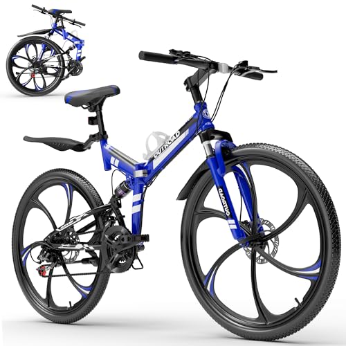Outroad Mountain Bike, 26 Inch Outdoor Foldable Bike for Adu
