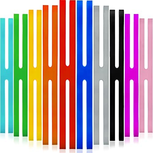 20-Pack Silicone H-Band Rubber Bands - 5 Sizes For Books, Cameras, Organizing Gear & DIY Projects (Multi-Color)