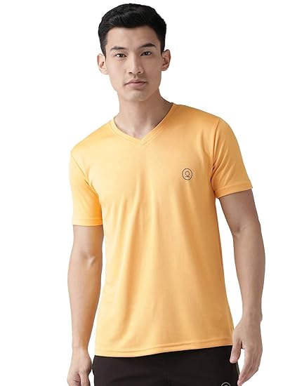 Men Gym Dry Fit V Neck Half Sleeves Sports T-Shirt