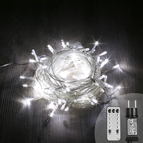 Guirlande lumineuse sapin 100 LED avec 8 modes d'éclairage et minuteur pratique