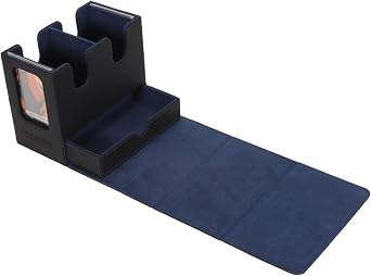 Deck Case, Storage Box, Trading Card Case, Trading Card Case, Trading Card Storage, Card Storage, Card Box, Large Capacity, PU Leather Dark Blue