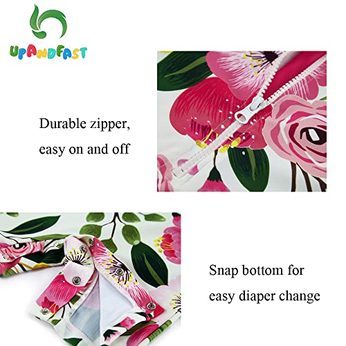 image for upandfast Baby/Toddler Girls Sunsuit Swimsuit with Snap Bottom UPF 50+