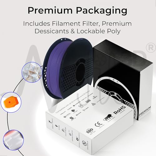 Image of NFIL3D 1KG Net Turbo Finish PLA+ Purple 3D Printer Filament | Filaments for 3D Printer| 1.75mm| Accuracy + /- 0.015mm | 1000g 3D Filament, 250g Spool, 350g Packaging Weight (Total Weight 1.6KG)